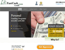 Tablet Screenshot of fastcashcredit.com